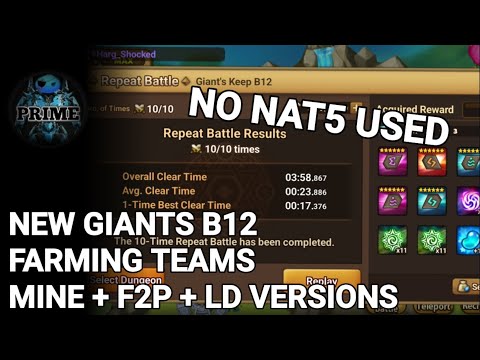 @GenesisPrime NEW GB12 Farming Teams - Mine F2P & LD Versions - Summoners War