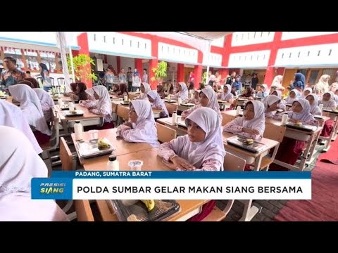 HUT KE 79 KORPS BRIMOB, POLDA SUMBAR MAKAN SIANG BERSAMA DI SD 02 LUBUK BUAYA
