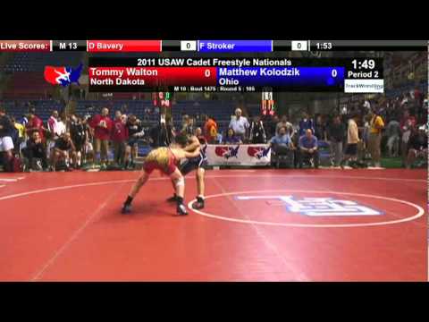 Cadet Freestyle 105 - Matthew Kolodzik (OH) vs. Tommy Walton (ND)