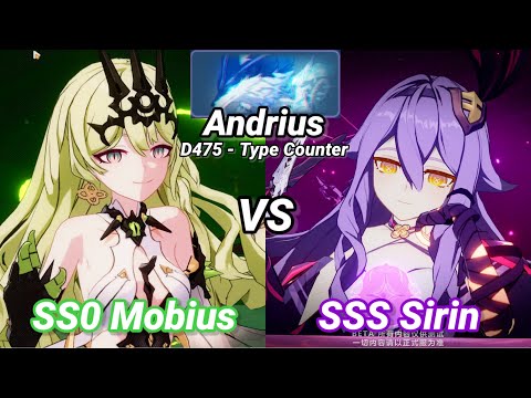 Sirin (SSS) vs Mobius (SS0) | Redlotus D475: Andrius (Type Counter) - Honkai Impact 3 - BETA 6.9 V3