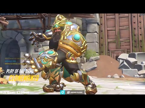 CLONEMAN16 INSANE REINHARDT GAMEPLAY! POTG! [ OVERWATCH SEASON 23 TOP 500 ]