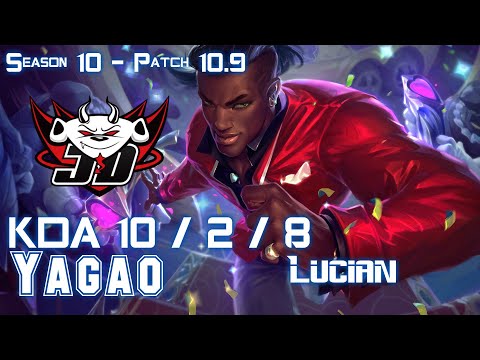 JDG Yagao LUCIAN vs GALIO Mid - Patch 10.9 KR Ranked