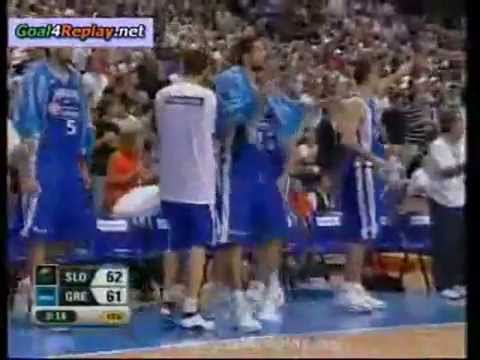 Greece   Slovenia eurobasket 2007 Last 5 minutes