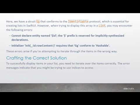 How to Insert a Structured Identifiable Array into a List in SwiftUI