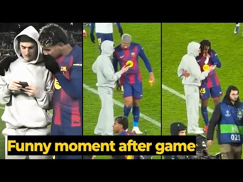 Gavi was showing Yamal and all Barca players the Real Madrid Benfica scoreline after the game