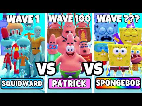 SPONGEBOB VS PATRICK VS SQUIDWARD! (SpongeBob Tower Defense)