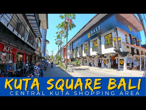 Guia da área comercial da Bali Kuta Square Central Kuta Street Vlog