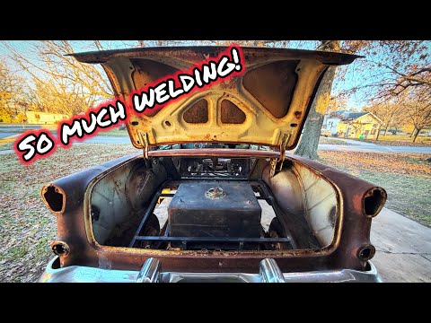 Welding in Structure Support! High Class Trash Rat Rod Build Off. Pt. 5