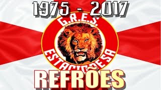 Todos os refrões da Estácio de Sá. 1975 até 2017
