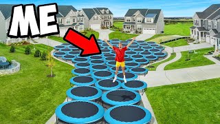 I Filled my Neighborhood with Trampolines!
