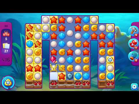 Fishdom - Shipwrecked! Super Hard Level 30 (No Boosters) [cleared in 10 moves] @choraelmin