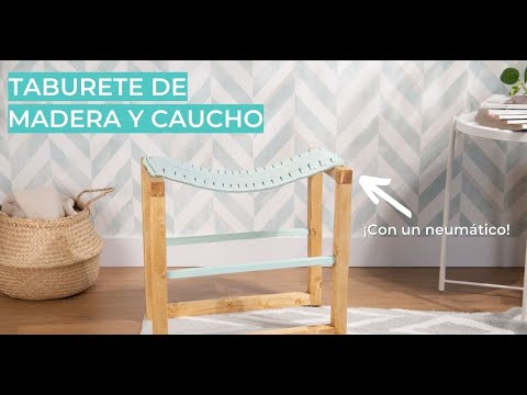 Cómo hacer un taburete casero con un trozo de neumático