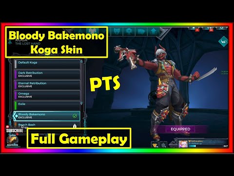 Paladins 6.1 Emergence PTS - Koga New Skin Bloody Bakemono Koga, Voice Gameplay