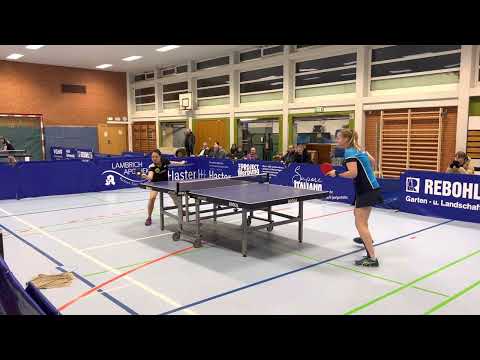 Qian Wan - Ashley-Josephine Pusch | 3. Bundesliga 22/23 1. Satz Tischtennis