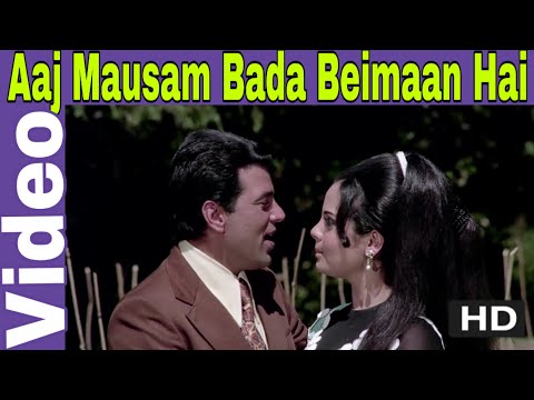 Aaj Mausam Bada Beimaan Hai | Mohammed Rafi | Loafer 1973 |  Dharmendra, Mumtaz | Full HD