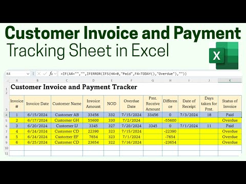 Invoice and Payment Tracking System in Excel