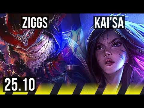 ZIGGS & Pyke vs KAI'SA & Rell (ADC) | 74k DMG | KR Grandmaster | 25.10