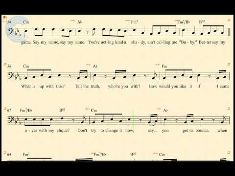Cello - Say My Name - Destiny's Child - Sheet Music, Chords, and Vocals