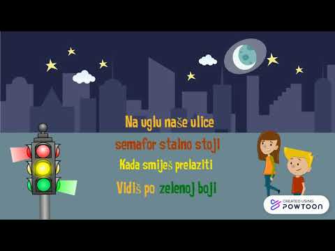 Semafor - pjesma za djecu, ponašanje u prometu