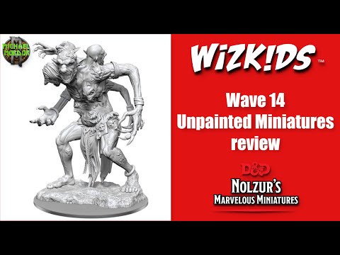 Wizkids Games, Wave 14, Unpainted Miniatures Review. DnD