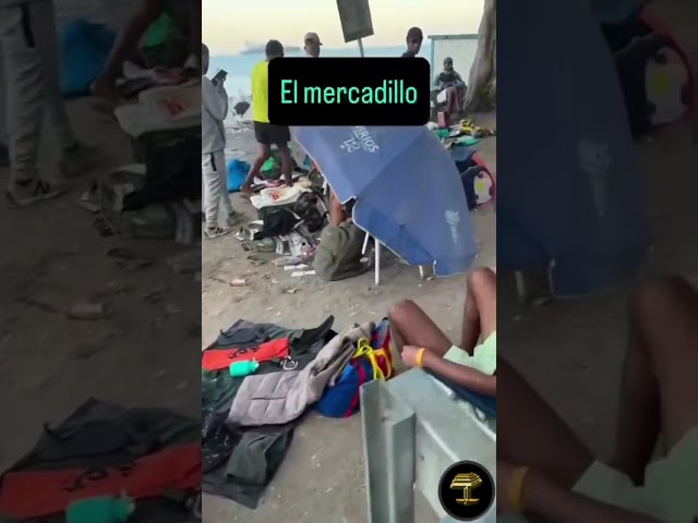 Mercadillo musulmán en las playas de Ceuta