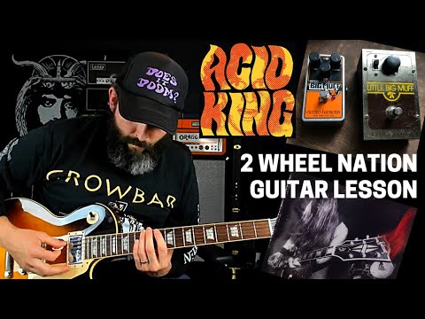 Acid King Stoner Rock Guitar Lesson & TAB - 2 Wheel Nation - Drop D Tuning