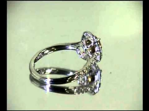 2.10 CTW Round Brilliant FANCY VIVID CHAMPAGNE Diamond Engagement Ring