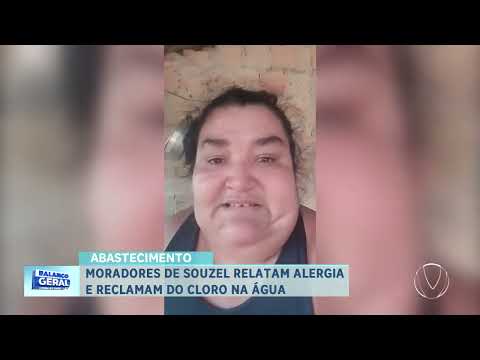 ABASTECIMENTO: MORADORES DE SOUZEL RELATAM ALERGIA E RECLAMAM DO CLORO NA ÁGUA