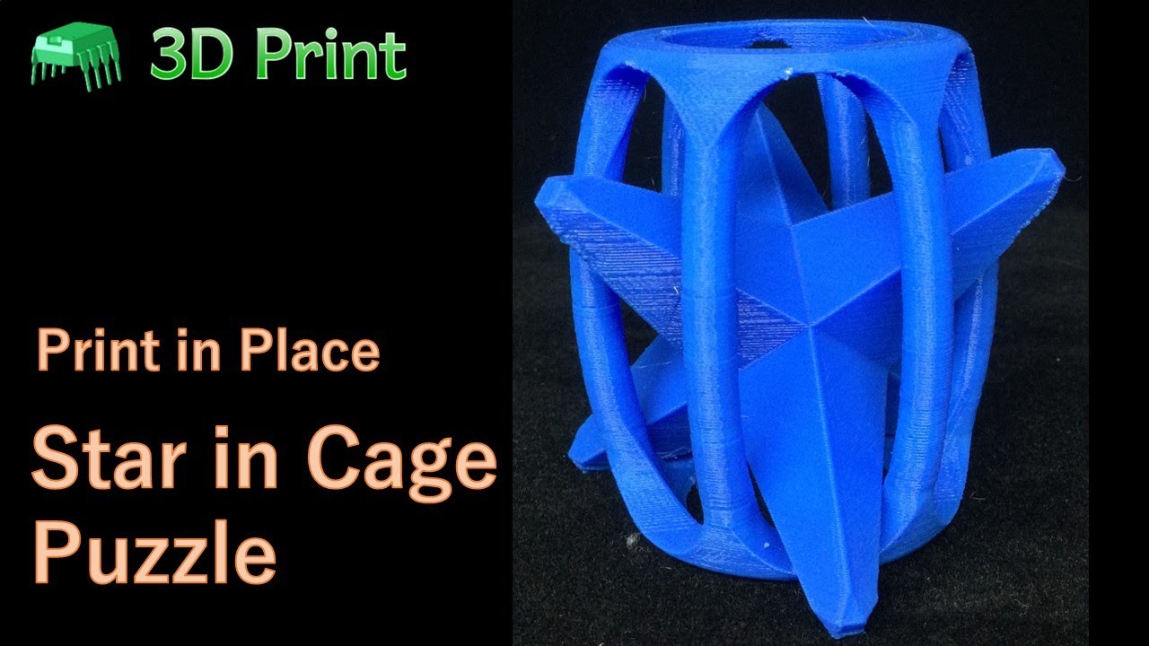 3D Print Star In Cage Puzzle