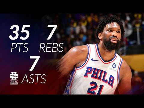 Joel Embiid 35 pts 7 rebs 7 asts vs Lakers 25/26 season
