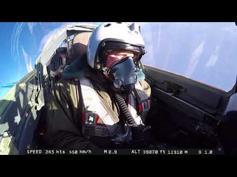 MiG-29 view on Pilot during High Altitude Flight - full length