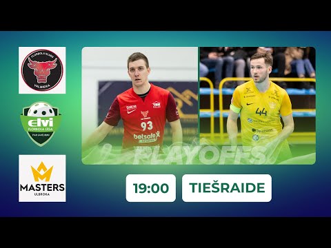 🎥 ELVI florbola līga: FBK Valmiera/Betsafe - FS Masters/Ulbroka (1/2 F, 3. spēle) (23.03.2024)
