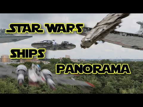 Star Wars Fan Animation. Ships Panorama in real life. CGI Test