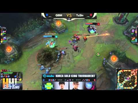 1. GBM vs TuSin - Round of 6 - Game 1 - "The Solo King" Korean 1vs1 Tournament