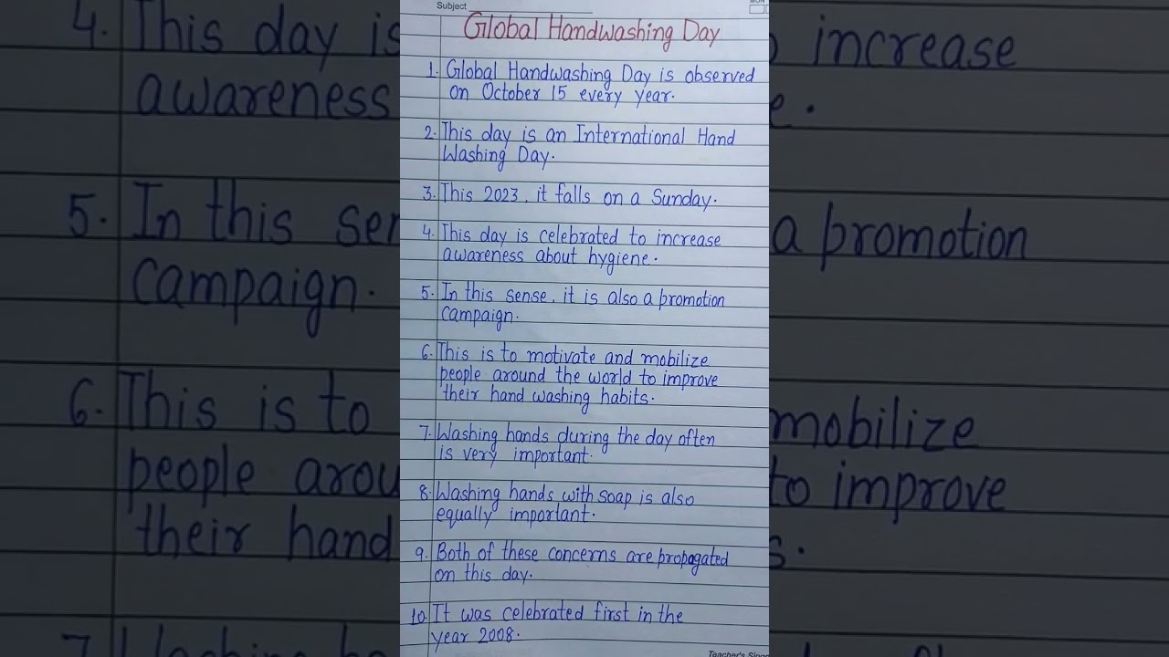 Global Hand washing day l Hand washing day #youtube #shorts #globalhandwashingday