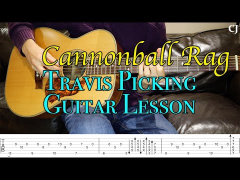 Cannonball Rag - Merle Travis (With Tab) | Watch and Learn Travis Picking Guitar Lesson