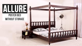 Poster Bed: Buy Allure Poster Bed Without Storage Online @ Wooden Street