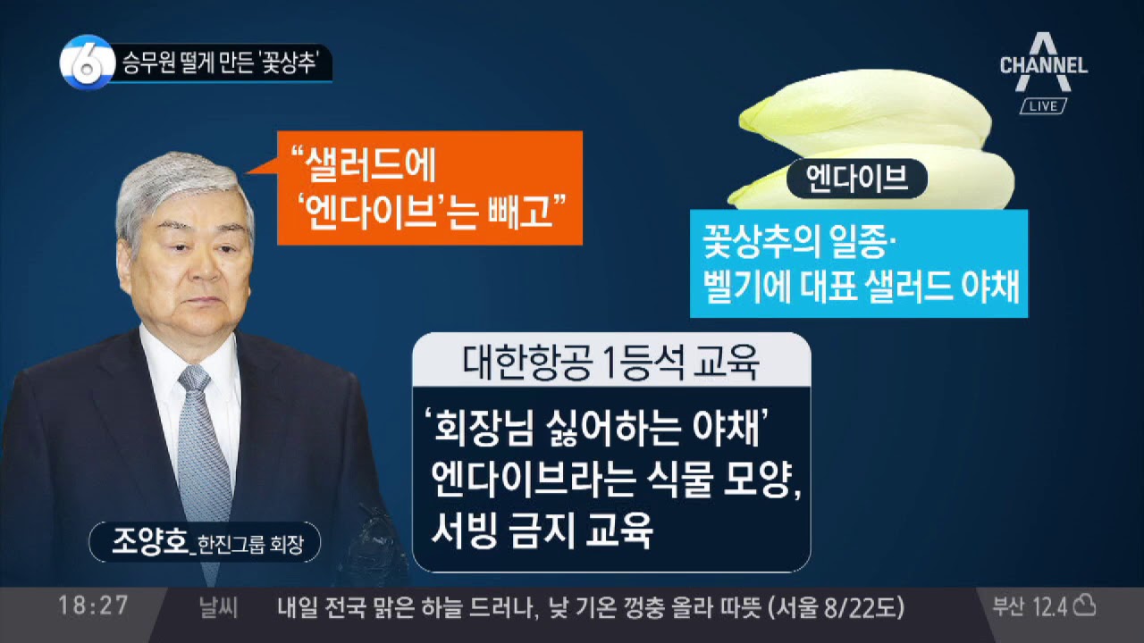 승무원 떨게 만든 ‘꽃상추’