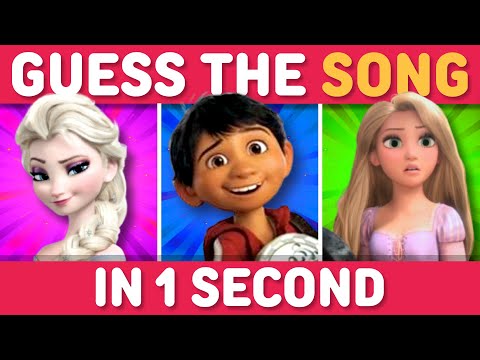 GUESS THE DISNEY SONG IN 1 SECOND 👑 | Disney Quiz