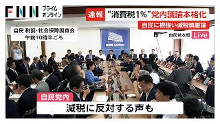 消費税減税めぐり自民党内から反対の声相次ぐ　「にわかには賛成しがたい」　紛糾の可能性も（2026年07月31日）