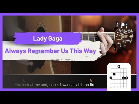 Always Remember Us This Way - Lady Gaga | Como Tocar - How To Play