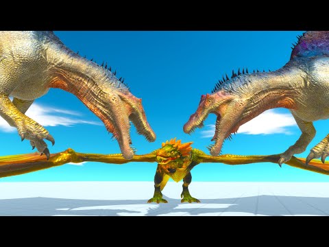 Fantasy 1 vs 2 Carnivore dinosaurs animal revolt battle simulator