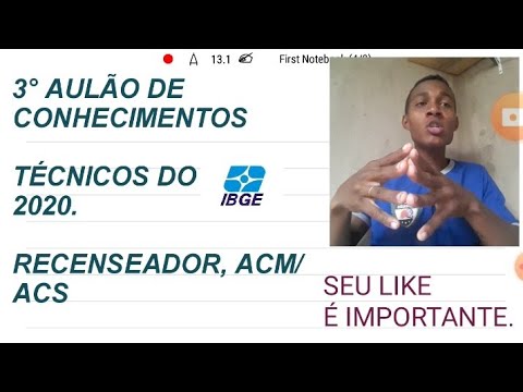 GABARITE CONHECIMENTOS TÉCNICOS DO IBGE, 3° AULÃO ( SÓ O QUE VAI CAIR NA PROVA).