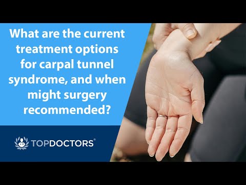 When is surgery considered for carpal tunnel syndrome?