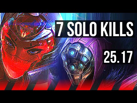 AKALI vs JAX (TOP) | 7 solo kills, Godlike, 12/3/5 | EUW Master | 25.17