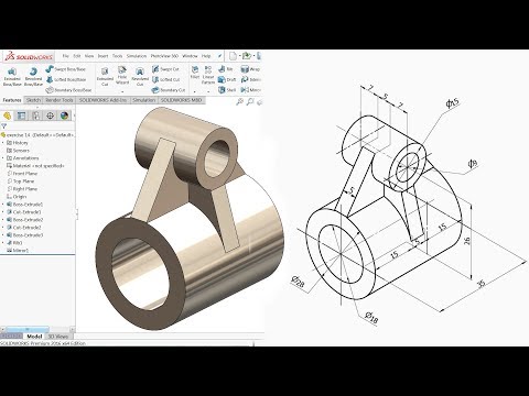 SolidWorks Tutorial for beginners Exercise 14