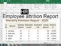 employee attrition report in Excel
