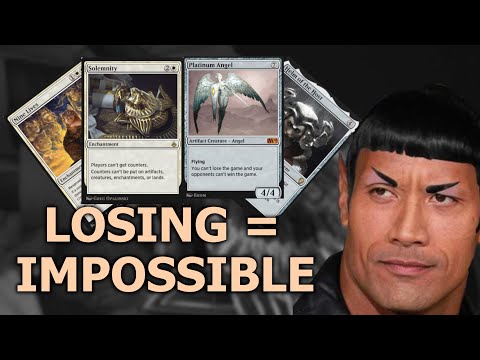 BECAUSE YOU CAN NOT WIN! Solemnity Platinum Nine Lives Helm Historic MTG Arena