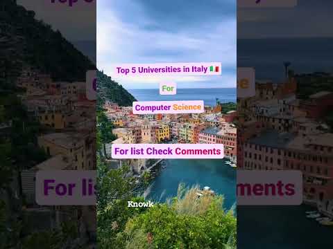 Top 5 Universities in Italy 🇮🇹 for Computer Science #top5 #universities