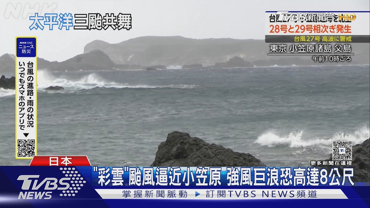 影音／太平洋「三颱共舞」！　日氣象廳公布颱風最新路徑　恐重創三天連假